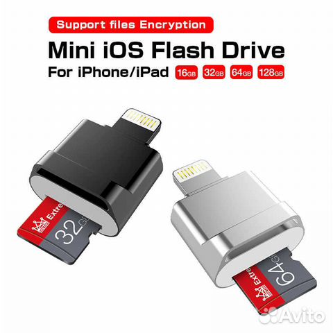 Адаптер для iPhone MicroSD-Lightning OTG