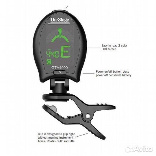 Тюнер хроматический OnStage GTA4000