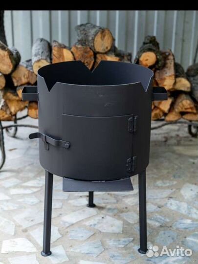 Очаг (печь) под казан, садж, совок, кочерга