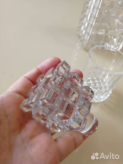 Штоф хрустальный с двумя стопками