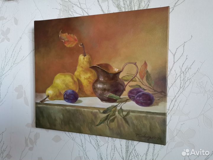 Картина маслом на холсте натюрморт 30х35