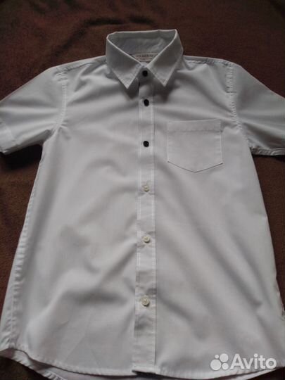 Белая рубашка на мальчика 140