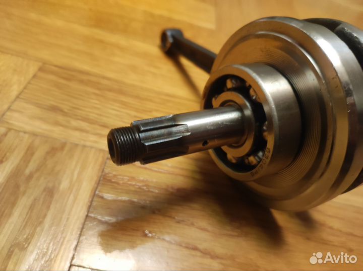 Коленвал 110 кубов на мопед Альфа (шатун 130мм)