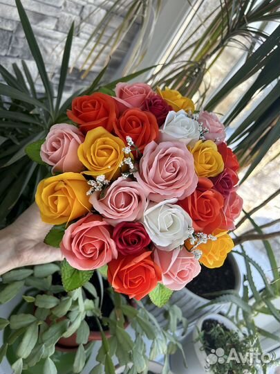 Букет из мыльных роз на 8 марта