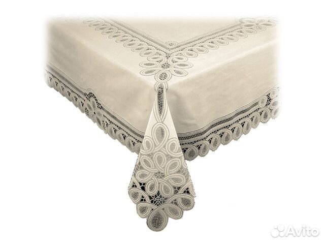 Скатерть пвх ажурная towa 120х150см Pretty бежевая