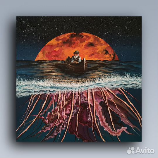 Светящаяся картина акрилом / сюрреализм