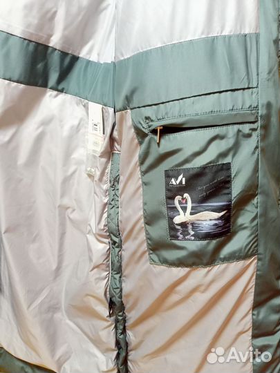 Пуховик зимний длинный женский 46