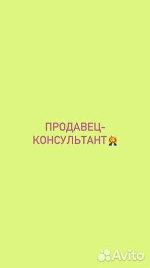 Продавец консультант