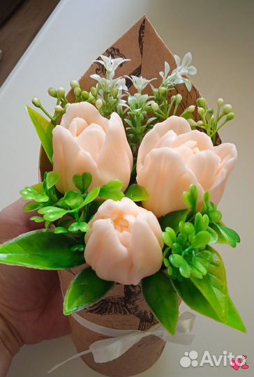 Букет цветов из мыла