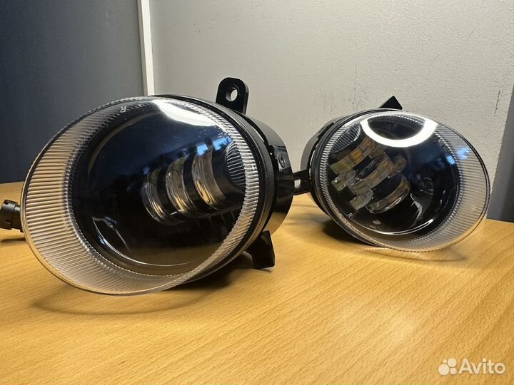Противотуманные фары на audi ауди светодиолны лед
