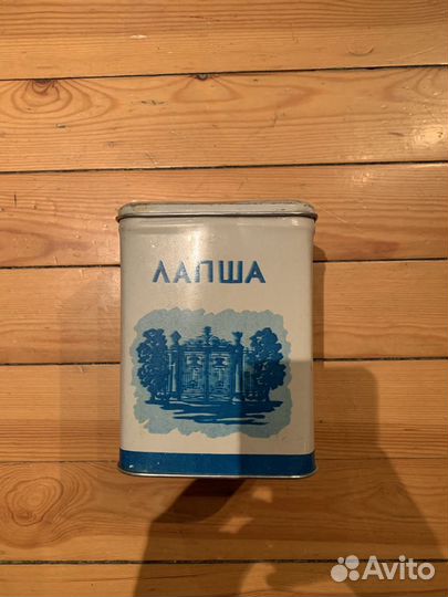 Советская жестяная банка Лапша