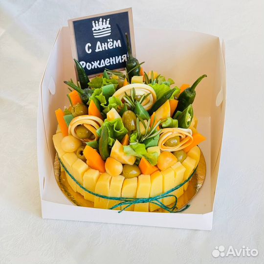 Сырный бенто торт халяль