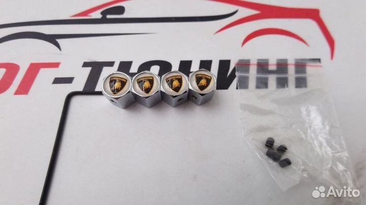 Колпачки на ниппель Lamborghini с защитой от кражи