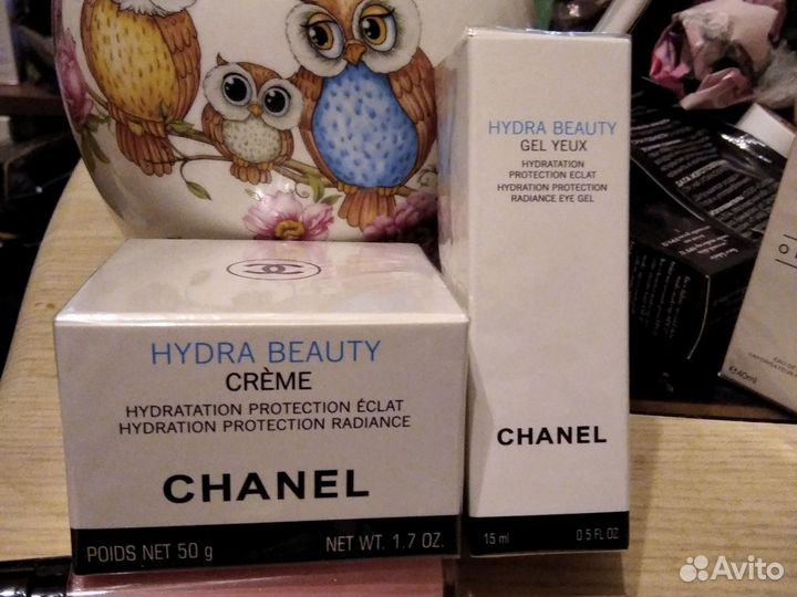 Крем chanel hydra beauty для лица и гель глаза