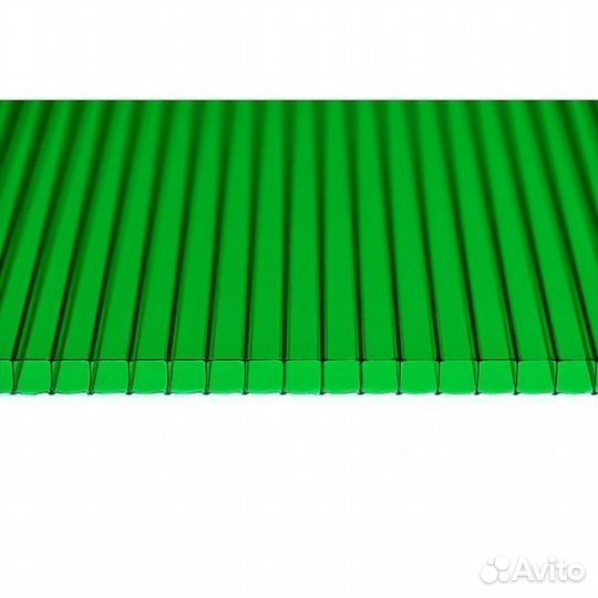 Поликарбонат сотовый 6 мм Зеленый Ultramarin