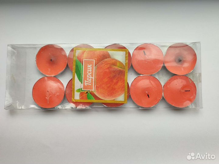 Свечи чайные 10 шт персик
