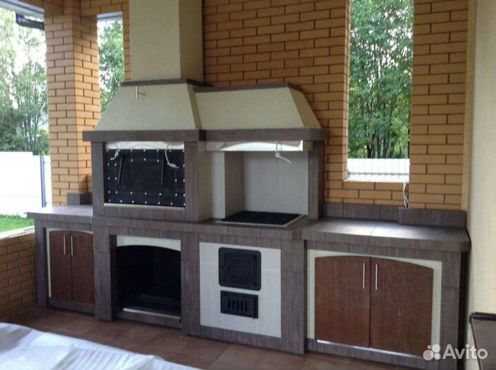 Модульная печь барбекю казан мангал