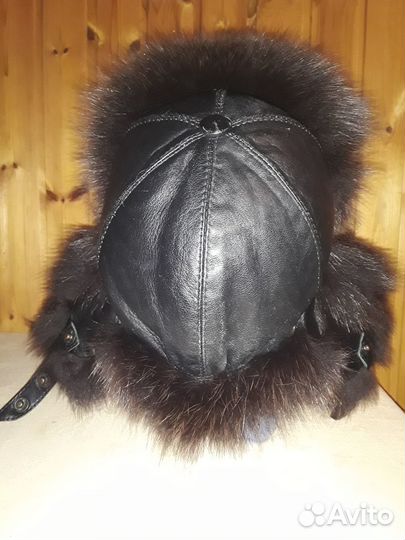 Шапка ушанка из песца женская
