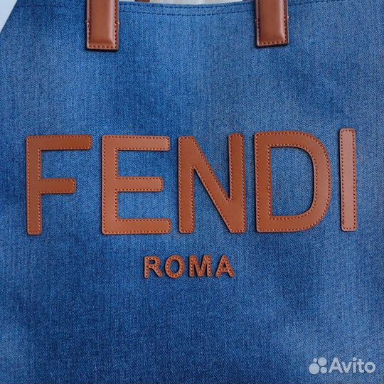 Cумка fendi pecaboo denim