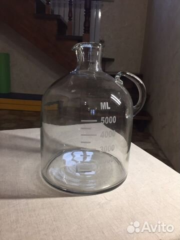 Бутылка 6 литр. Толстое стекло