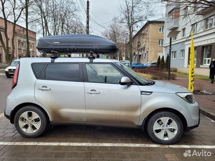 Автобокс Turino-1 410 литров черный на Kia Soul