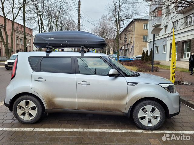 Автобокс Turino-1 410 литров черный на Kia Soul