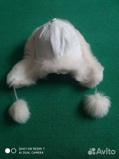 Шапка зимняя женская натуральный мех кожа