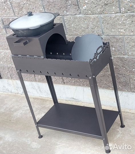 Мангал из стали 4 мм, печь под казан, учаг