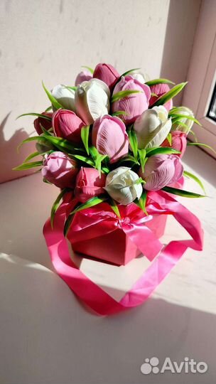 Букет тюльпанов из мыла