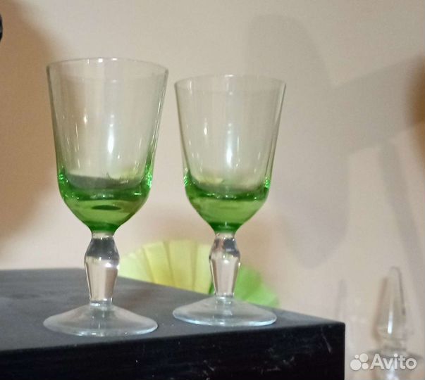Рюмки СССР из цветного стекла