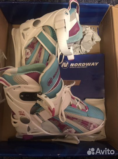 Коньки детские раздвижные новые Nordway