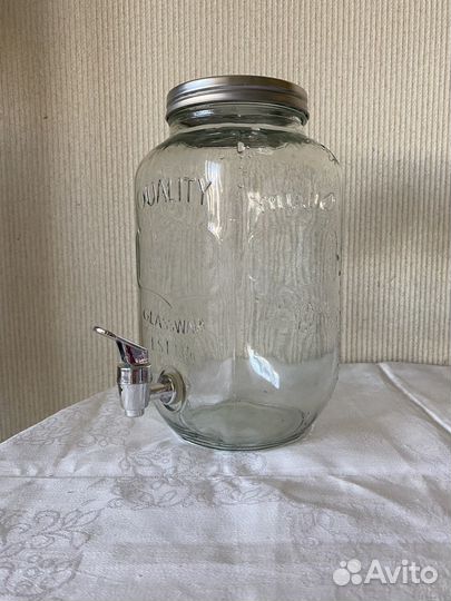 Бутыль стеклянная 5 литров с краном