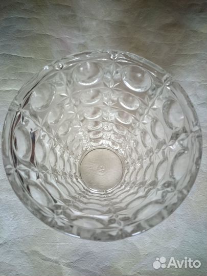 Ваза, прозрачное стекло, Уршельский завод СССР