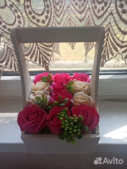 Букет из мыльных роз