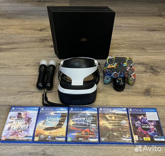 Большой комплект PS4 Pro + PS VR