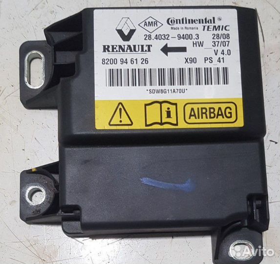 Блок SRS Renault Logan Sandero Daster