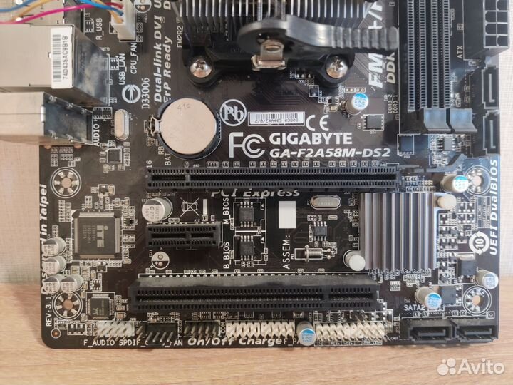 Комплект gigabyte ga-f2a58m-ds2 athlon x2 340