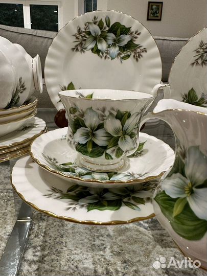 Royal Albert винтажные трио сет Trillium фарфор