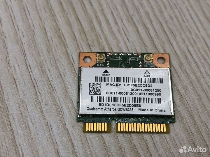 Wi-Fi+Bluetooth модуль Qualcomm Atheros qcwb335
