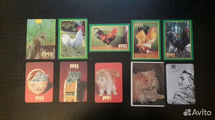 Календарики карманные 1992-2021 гг