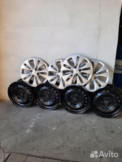 Диски r15 4x100 с колпаками