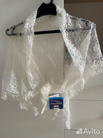 Оренбургский пуховый платок палантин новый