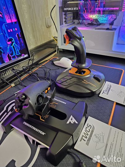 Джойстик+руд ThrustMaster T-16000M FCS hotas