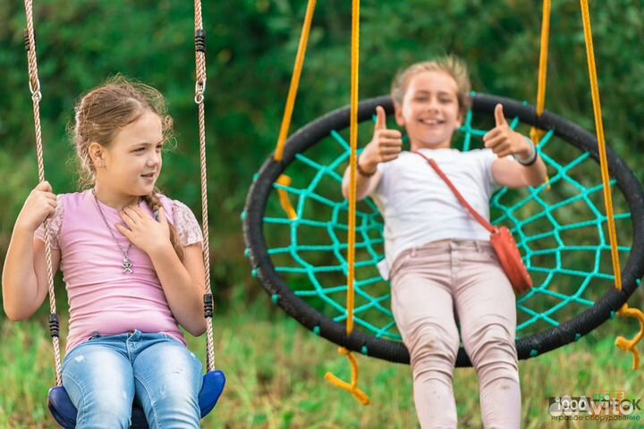 Качели уличные для дачи (клееный брус)