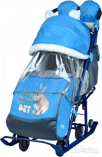 Санки коляска с колесами