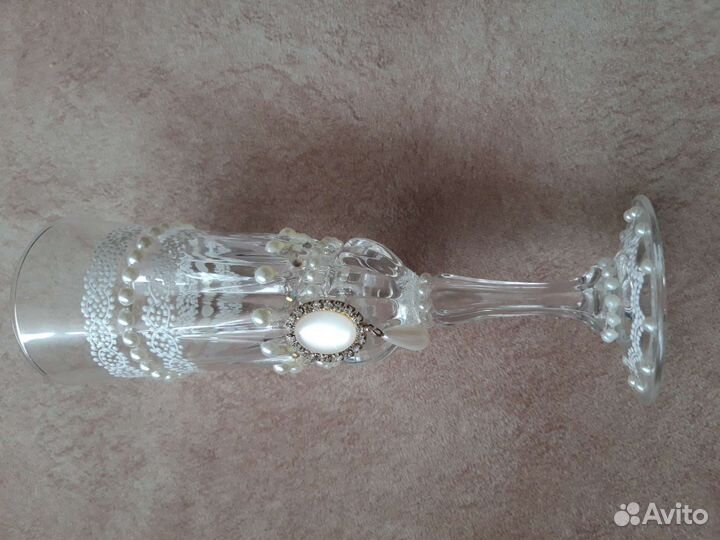 Свадебные бокалы ручной работы