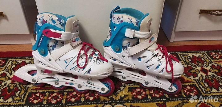 Продам детские (дев.) ролики и коньки