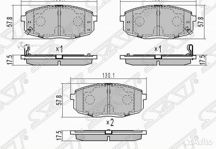 Колодки передние Hyundai Creta i30 Kia Ceed ST581011HA10