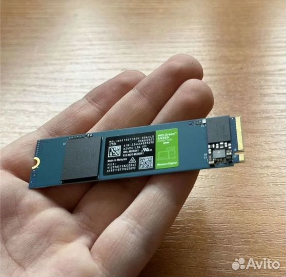 Новый SSD M.2 NVMe Western Digital 1Tb +Windows 10