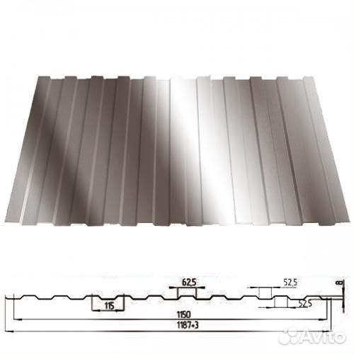 Профнастил для забора нс-8 цинк